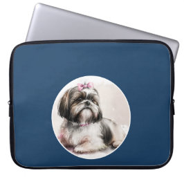 Söt Shih Tzu-hund, Ditt Husdjurs Foto Laptop Fodral