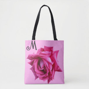 Söt shock rosa blommigt boho mode girly tygkasse
