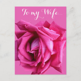 Söt shock rosa blommigt ro Grattis på födelsedagen Vykort