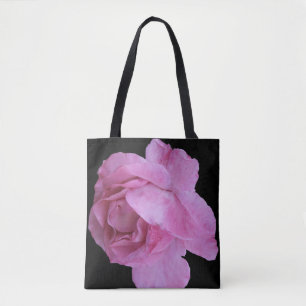 Söt shock rosa blommor boho mode bra art tygkasse