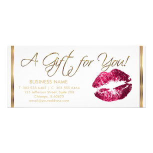Söt Shock rosa 💋 Lipstick - Gift-certifikat Reklamkort