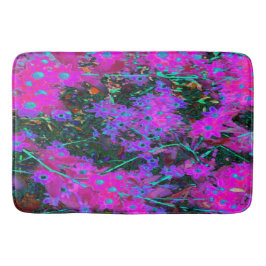 Söt Shock rosa, Magenta och Aqua Blåa blommor Badrumsmatta