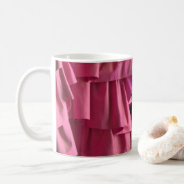 Söt Shock rosa Silke Ruffles Mönster Modern Mugg