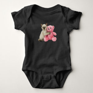 Söt siamesisk teddybjörn t shirt