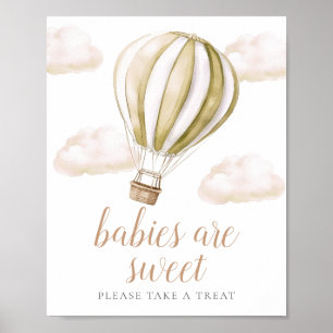Söt sign för ballongbaby shower-favoriter poster