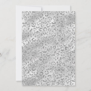 Söt Silver Gepard Leopard Skinn Print Mønster Inbjudningar