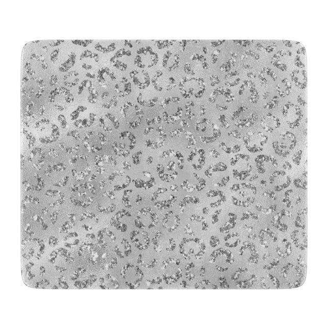 Söt Silver Gepard Leopard Skinntryck Mönster (Framsidan)