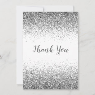Söt Silver Glitter - enkelt Modern tack-kort Tack Kort