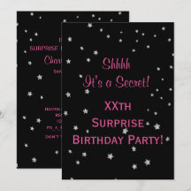 Söt Silver Stars Surprise Birthday