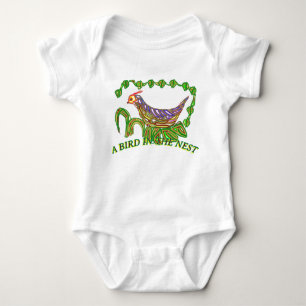 Söt simand baby bodysuit naturgrafisk t shirt