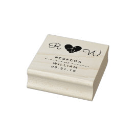 Söt Simpity Bröllop Date Wooden Frimärke Stämpel