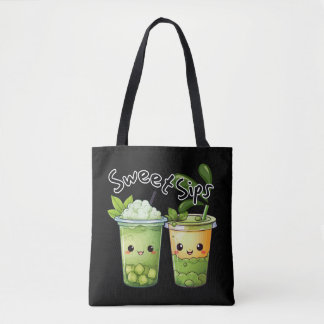 Söt Sips Kawaii Bubbel Tea Duo Tygkasse