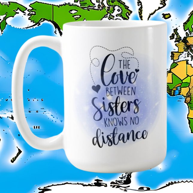 Söt Sister kärlek ord art lägga till text i Kaffemugg (Skapare uppladdad)