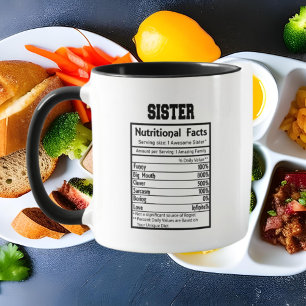 Söt Sister ord art Mugg