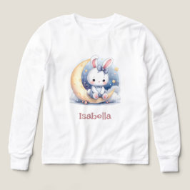 Söt sitta på måne t shirt