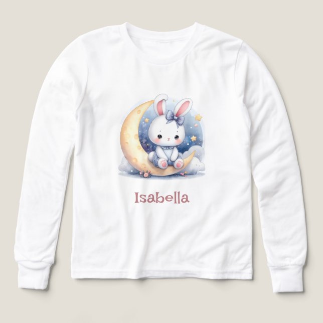 Söt sitta på måne t shirt (Design framsida)