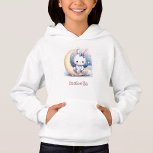 Söt sitta på måne t shirt