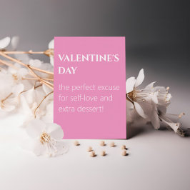 Söt Självkärlek Rosa Alla Hjärtans Dag Kort