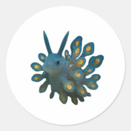 Söt sjöfår Nudibranch-klistermärke - Söt Marin Runt Klistermärke