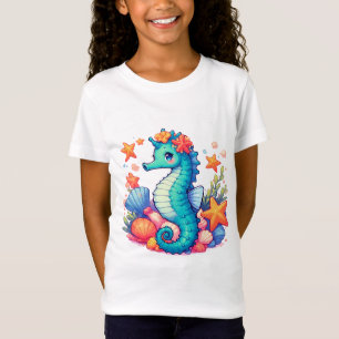 🐚 Söt sjöhästspresent För Barn Som älskar Havsdju T Shirt