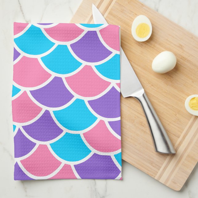 Söt Sjöjungfru i hjärtat Kökshandduk (Vikt i Fjärdedel)