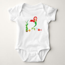 Söt Sjöjungfru och Fish Baby Bodydress Tutu Tee