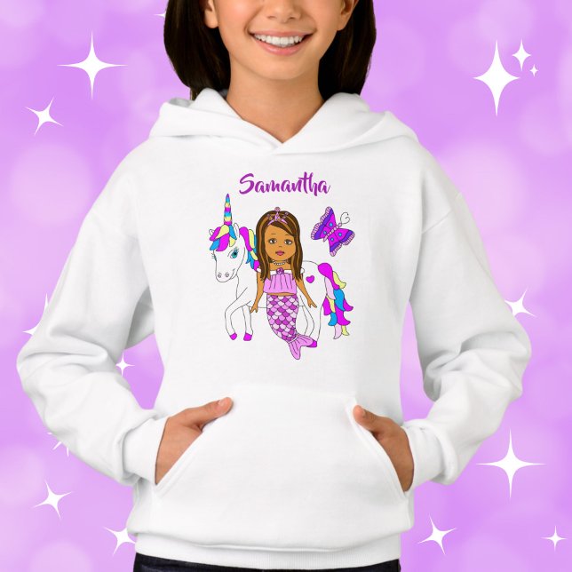 Söt Sjöjungfru och Unicorn Personlig Shirt T (Skapare uppladdad)