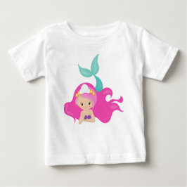 Söt sjöjungfru, rosa hår, lilla sjöjungfrun, sjöst t shirt