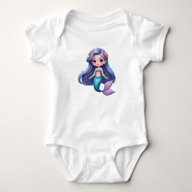 Söt Sjöjungfru T Shirt (Framsida)