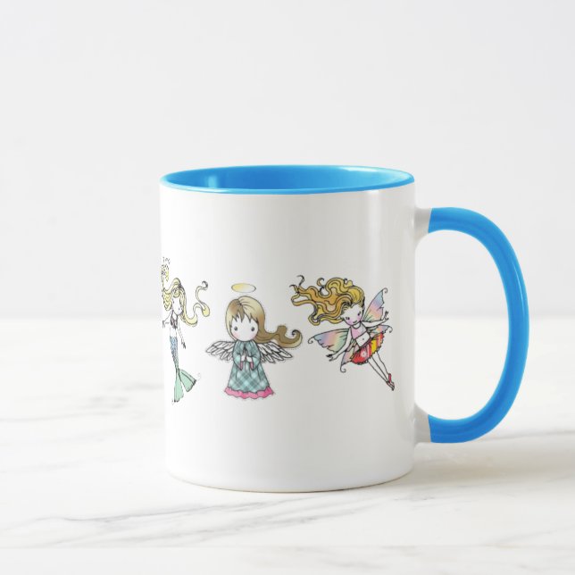 Söt sjöjungfruälva och änglamugg mugg (Höger)