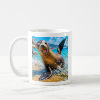 Söt sjölejonkaffemugg kaffemugg