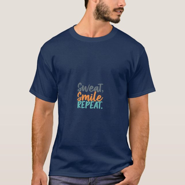 Söt, sjömil, upprepa t shirt (Framsida)