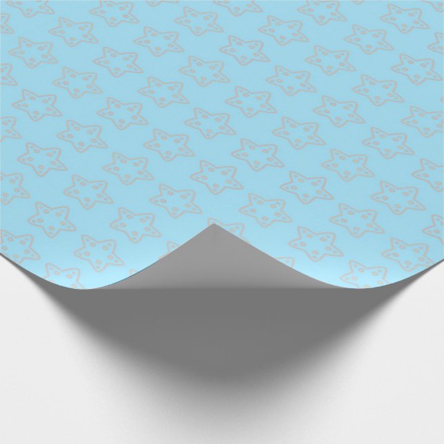 Söt sjöstjärna nahtlös mönster presentpapper (Hörn)