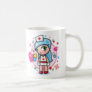 söt sjuksköterska kaffemugg