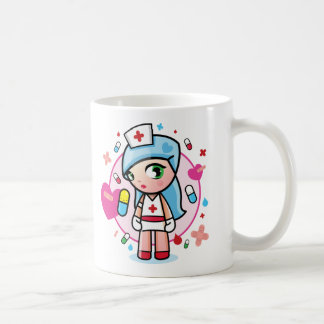 söt sjuksköterska kaffemugg