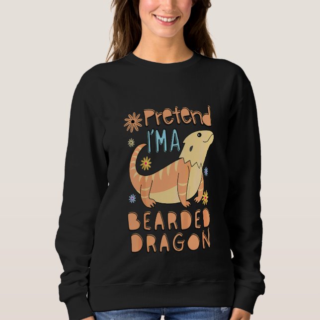 Söt skäggig drak Halloween ödlor för barn T Shirt (Framsida)
