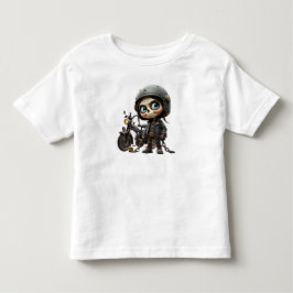 Söt skallig motorcyklist | Månbelyst färd genom ök T Shirt