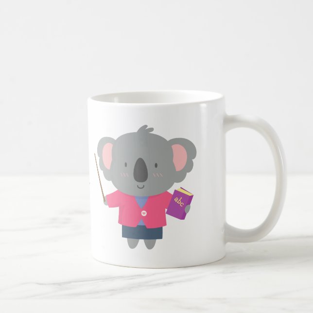 Söt skämt humor koalabjörn lärare kaffemugg (Höger)