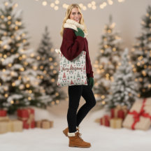Söt skandinavisk jul Tomte-handlingsväska