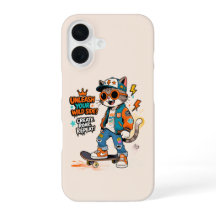Söt Skateboard Katt Graffiti Streetwear Tecknad iP