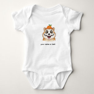 Söt skelett-ansiktsmålning Hamster Halloween Färga T Shirt