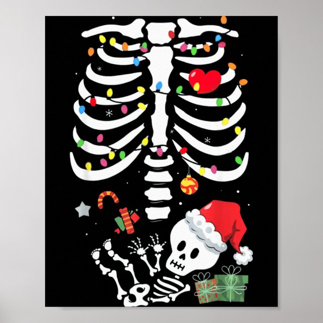 Söt skelettbebis jul graviditet Mamma graviditet j Poster (Framsidan)