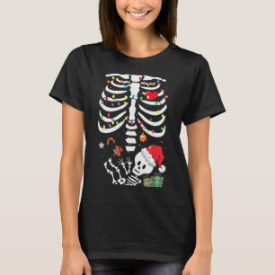 Söt skelettbebis jul graviditet mamma t shirt