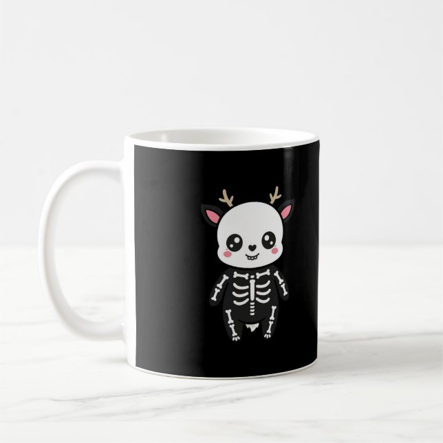 Söt skelettdjur Halloween Kaffemugg (Vänster)