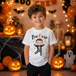 Söt skelettpojke Boo Crew Halloween barn T Shirt