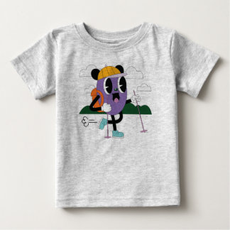 “Söt skidäventyr – Rollig vintersäsongs tecknad ka T Shirt