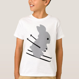 Söt skidbunny snö skiing t shirt
