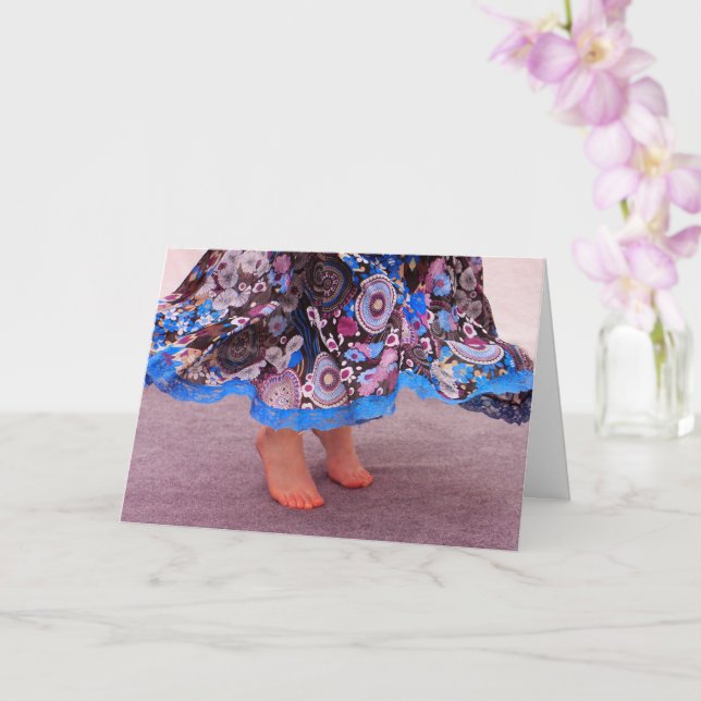 Söt Skirt och dansking Feet kommer bra Kort (Orkide)