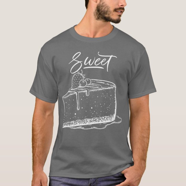 Söt skiva rolig t shirt (Framsida)