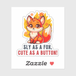 Söt skjortfox älskare-gåva till mor klistermärken